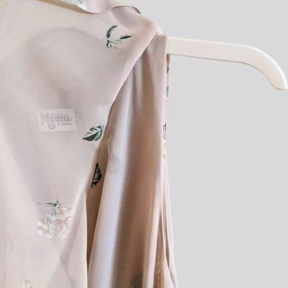 Show Me Your Mumu Audrey Maxi Dress Women's Size XS Tan Floral Boho Wedding Gown - Picture 12 of 14